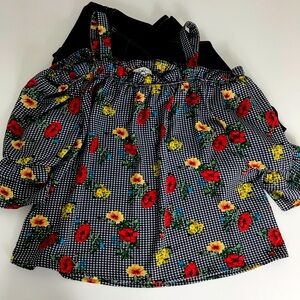 Twine & String Large Blouse with Adjustabl…